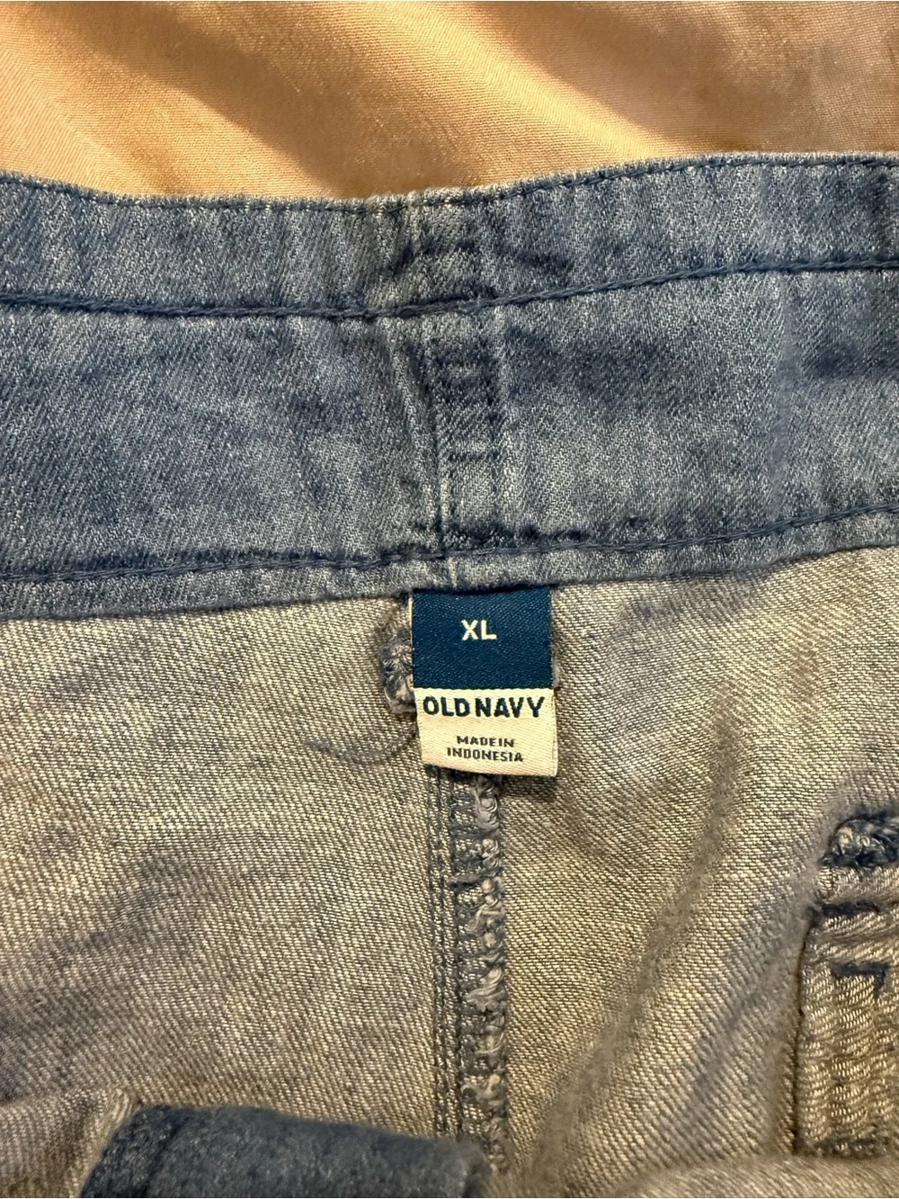 Old Navy Light Blue Denim Elastic-Back Jean Shorts